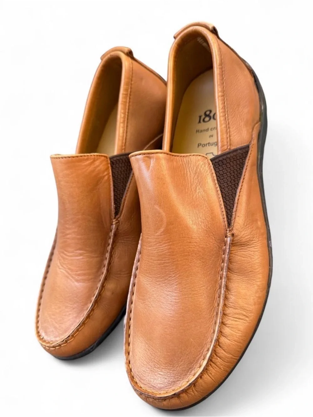 Men's Slip-On Leather Loafers in Tan